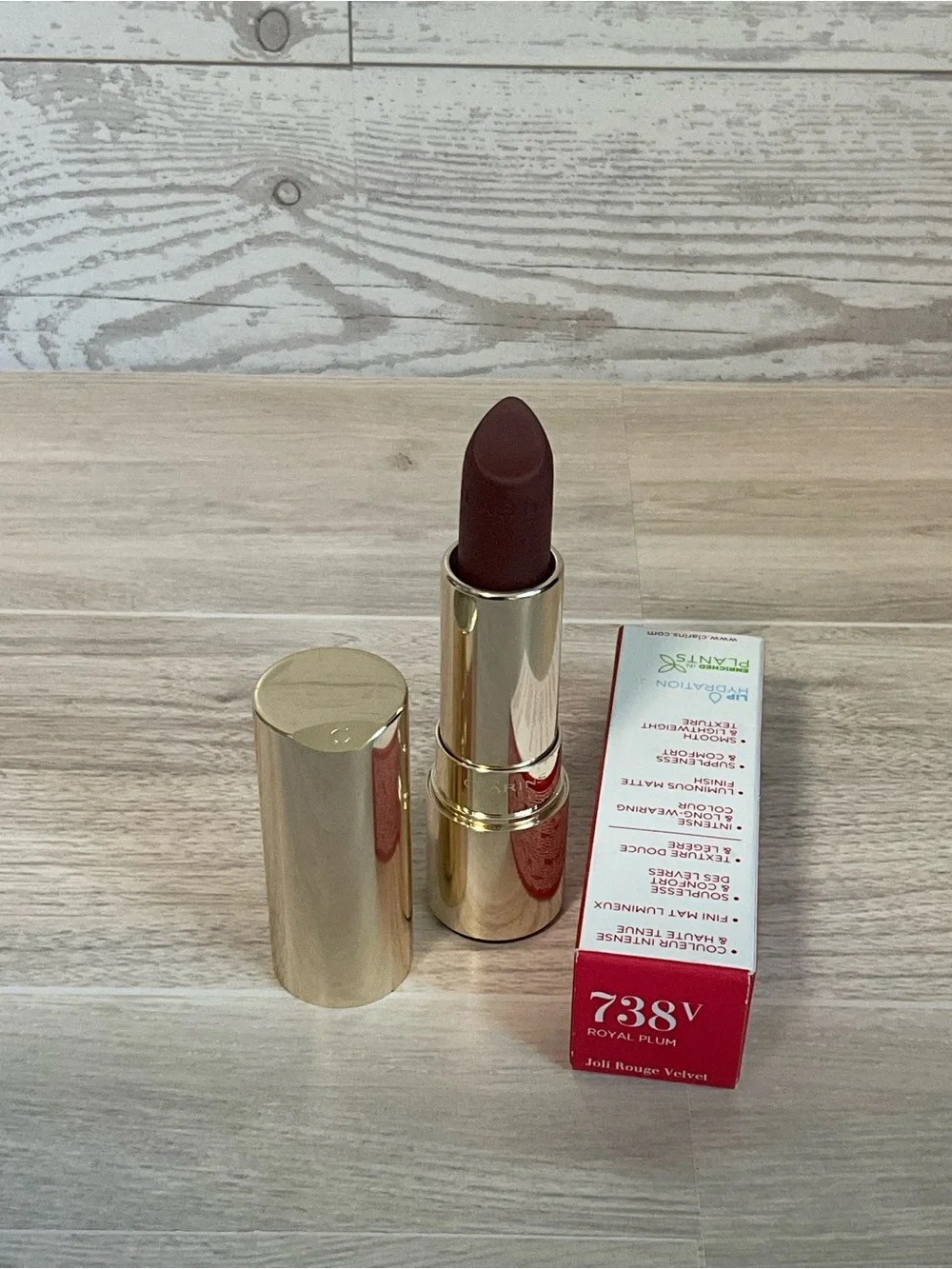 Clarins Royal Plum Velvet Lipstick - 738V